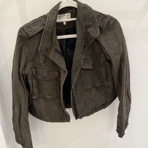 Rag & Bone Dark Green Cropped Jacket